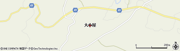 秋田県由利本荘市岩野目沢（大小屋）周辺の地図