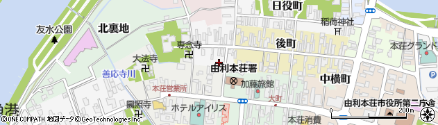 秋田県由利本荘市猟師町7周辺の地図
