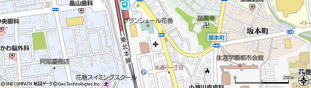 花巻駅南第１駐車場周辺の地図