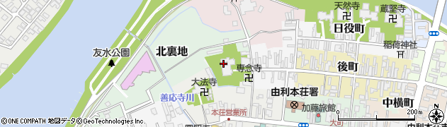 秋田県由利本荘市猟師町周辺の地図