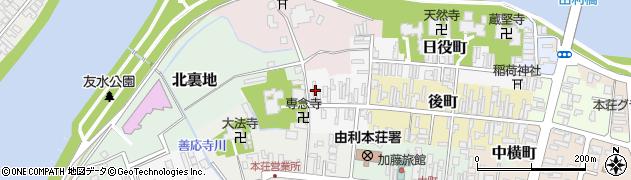 秋田県由利本荘市猟師町16周辺の地図