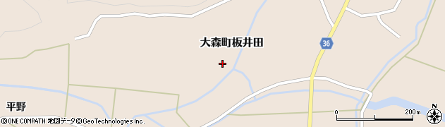 秋田県横手市大森町板井田周辺の地図