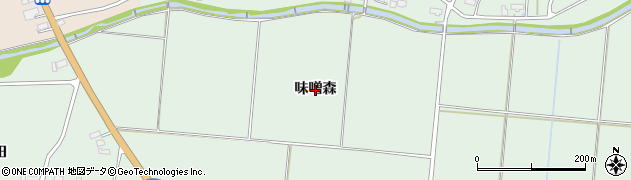 秋田県美郷町（仙北郡）金沢（味噌森）周辺の地図