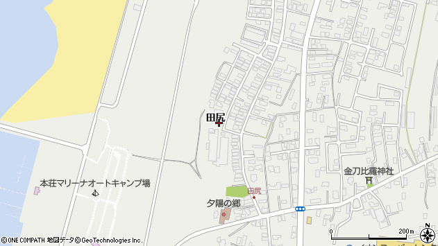 〒015-0012 秋田県由利本荘市石脇田尻の地図