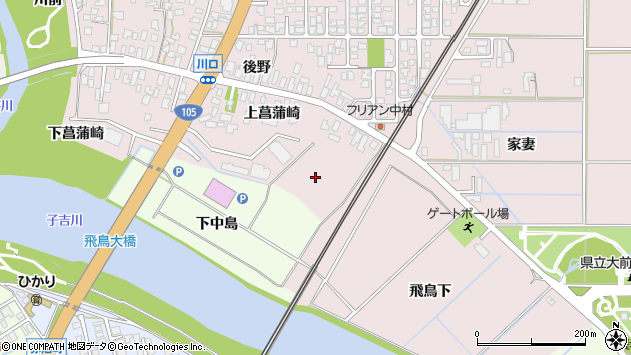 〒015-0051 秋田県由利本荘市川口の地図