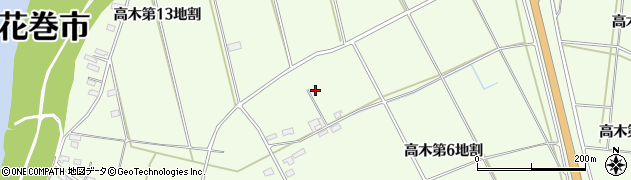 岩手県花巻市高木第６地割周辺の地図