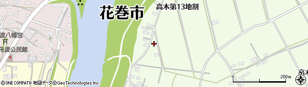 岩手県花巻市高木第１３地割周辺の地図