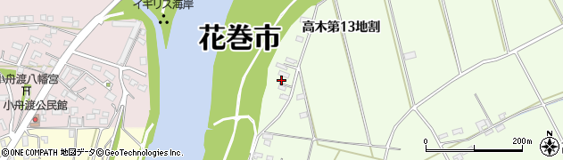 岩手県花巻市高木第１３地割59周辺の地図