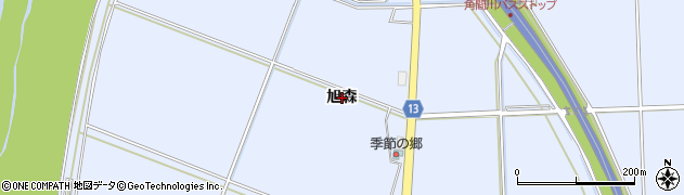 秋田県大仙市角間川町（旭森）周辺の地図