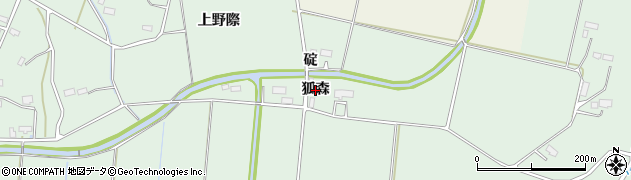 秋田県美郷町（仙北郡）金沢（狐森）周辺の地図