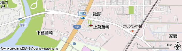 秋田県由利本荘市川口（上菖蒲崎）周辺の地図