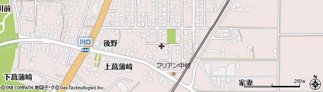 秋田県由利本荘市川口家妻周辺の地図