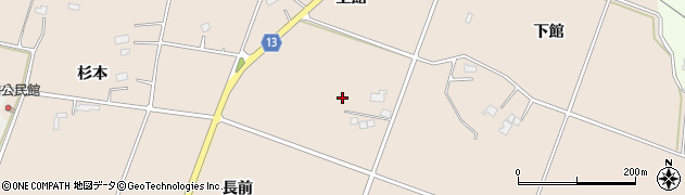 岩手県花巻市膝立上館周辺の地図