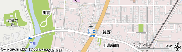 秋田県由利本荘市川口（後野）周辺の地図