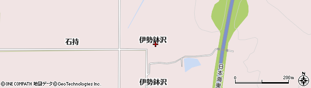 秋田県由利本荘市川口伊勢鉢沢周辺の地図