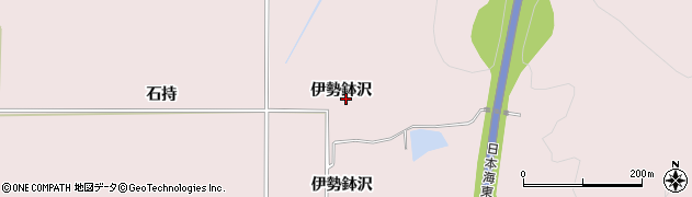 秋田県由利本荘市川口（伊勢鉢沢）周辺の地図