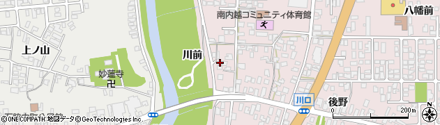 秋田県由利本荘市川口（川前）周辺の地図