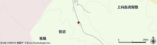 秋田県由利本荘市土谷菅沼周辺の地図