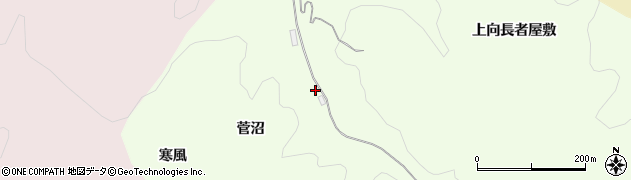 秋田県由利本荘市土谷（菅沼）周辺の地図