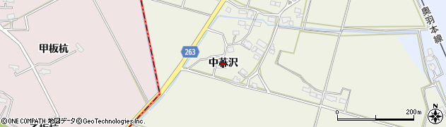 秋田県美郷町（仙北郡）金沢西根（中菻沢）周辺の地図