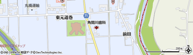 秋田県大仙市角間川町（中前田）周辺の地図