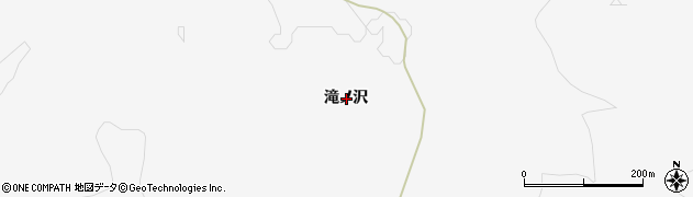 秋田県大仙市南外滝ノ沢周辺の地図