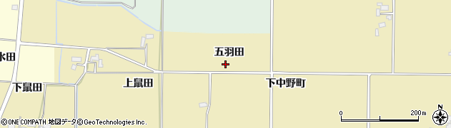 秋田県美郷町（仙北郡）境田（五羽田）周辺の地図