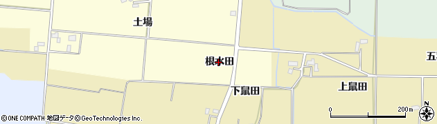 秋田県仙北郡美郷町佐野根水田周辺の地図