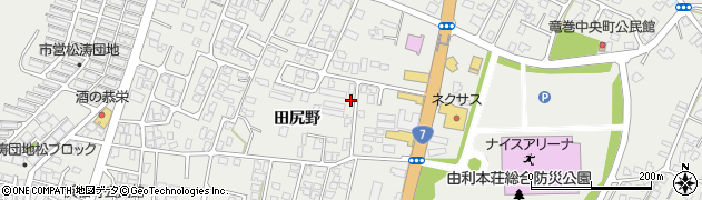 秋田県由利本荘市石脇田尻野33-86周辺の地図