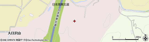 秋田県由利本荘市川口（大日沢山）周辺の地図