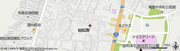 秋田県由利本荘市石脇田尻野33-36周辺の地図