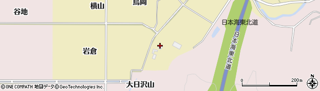 秋田県由利本荘市福山（岩倉）周辺の地図