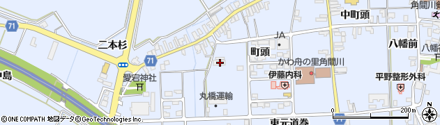 秋田県大仙市角間川町元道巻68周辺の地図