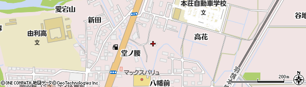 秋田県由利本荘市川口高花148周辺の地図