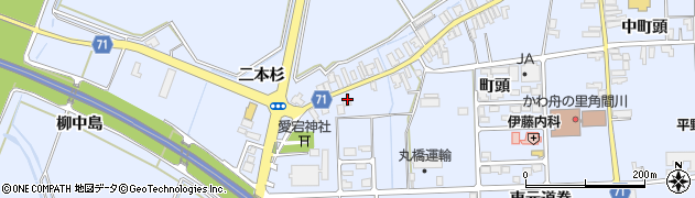 秋田県大仙市角間川町愛宕周辺の地図