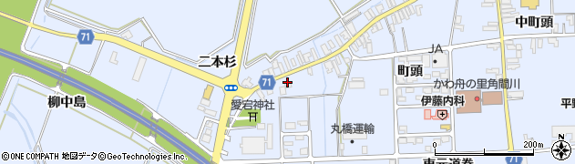 秋田県大仙市角間川町（愛宕）周辺の地図