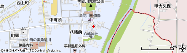 秋田県大仙市角間川町四上町周辺の地図