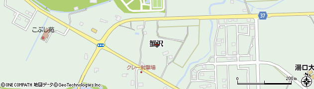 岩手県花巻市湯口蟹沢周辺の地図