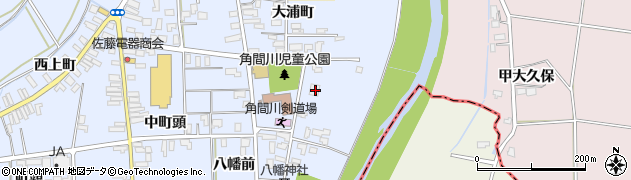 秋田県大仙市角間川町四上町83周辺の地図