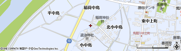 秋田県大仙市角間川町大中島周辺の地図
