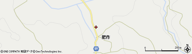 秋田県由利本荘市赤田（肥作）周辺の地図