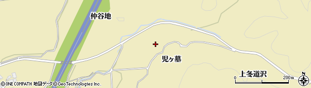 秋田県由利本荘市福山（児ヶ墓）周辺の地図