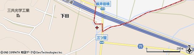 秋田県横手市大森町板井田（三川尻）周辺の地図
