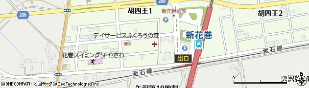 新花巻駅西駐車場（第２）周辺の地図