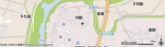 秋田県由利本荘市川口（川原）周辺の地図
