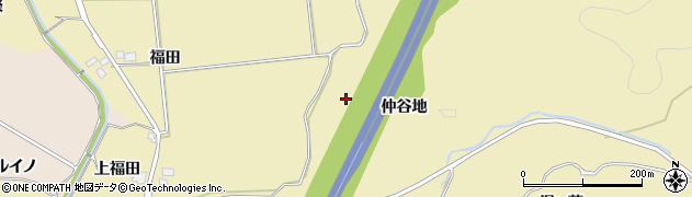 秋田県由利本荘市福山（仲谷地）周辺の地図