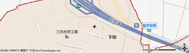 秋田県横手市大森町板井田下田周辺の地図