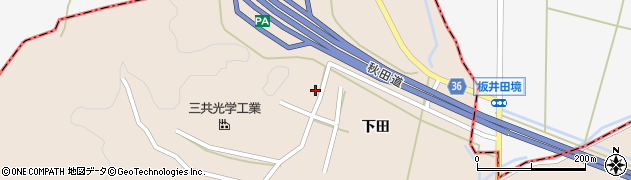 秋田県横手市大森町板井田（下田）周辺の地図