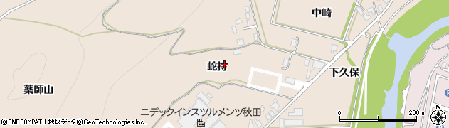 秋田県由利本荘市大浦蛇持周辺の地図