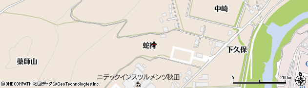 秋田県由利本荘市大浦（蛇持）周辺の地図